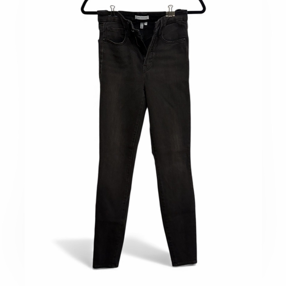 Good American Good Waist Skinny Jeans Charcoal Grey Size 2 (26)